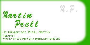 martin prell business card